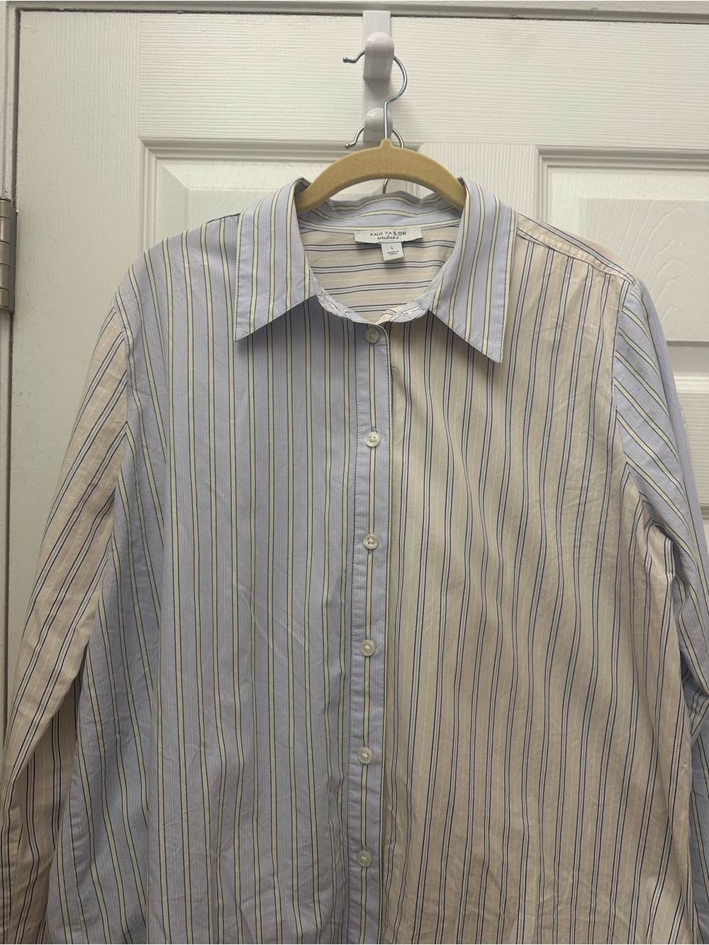 Ann Taylor Stripe Long Sleeve Shirt